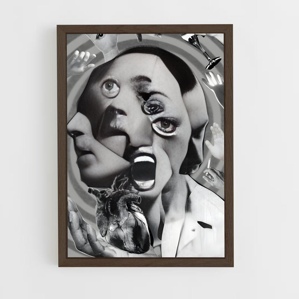 ap-dadaism-6 cadre Bois foncé