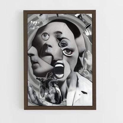 ap-dadaism-6 cadre Bois foncé