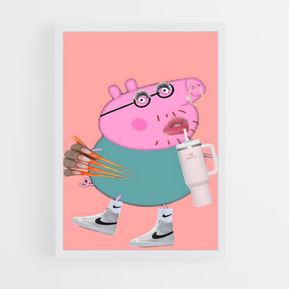 ap-daddy pig-1 cadre Blanc