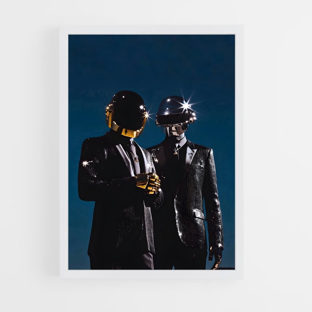 ap-daft punk-1 cadre Blanc