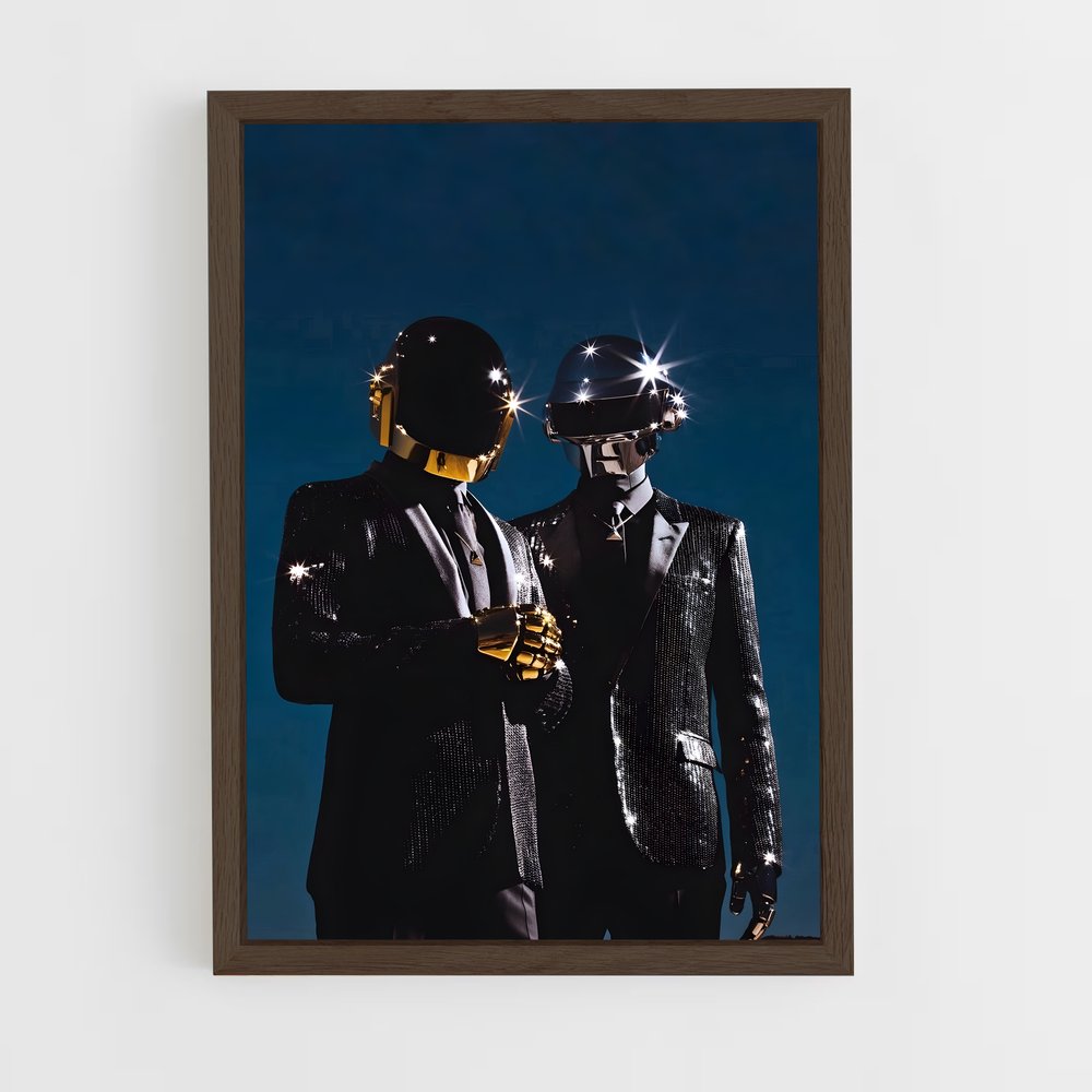 ap-daft punk-1 cadre Bois foncé