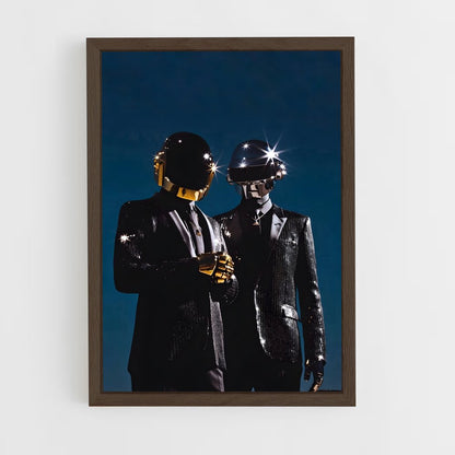 ap-daft punk-1 cadre Bois foncé