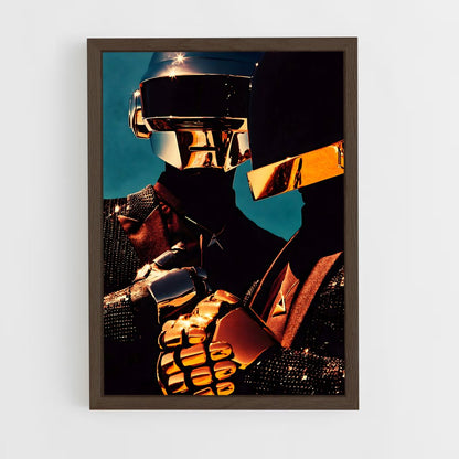 ap-daft punk-3 cadre Bois foncé