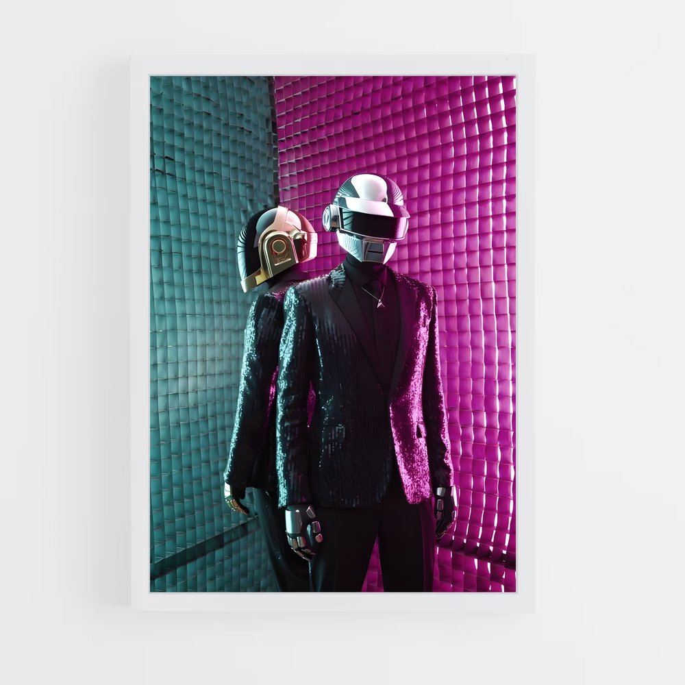 ap-daft punk-5 cadre Blanc