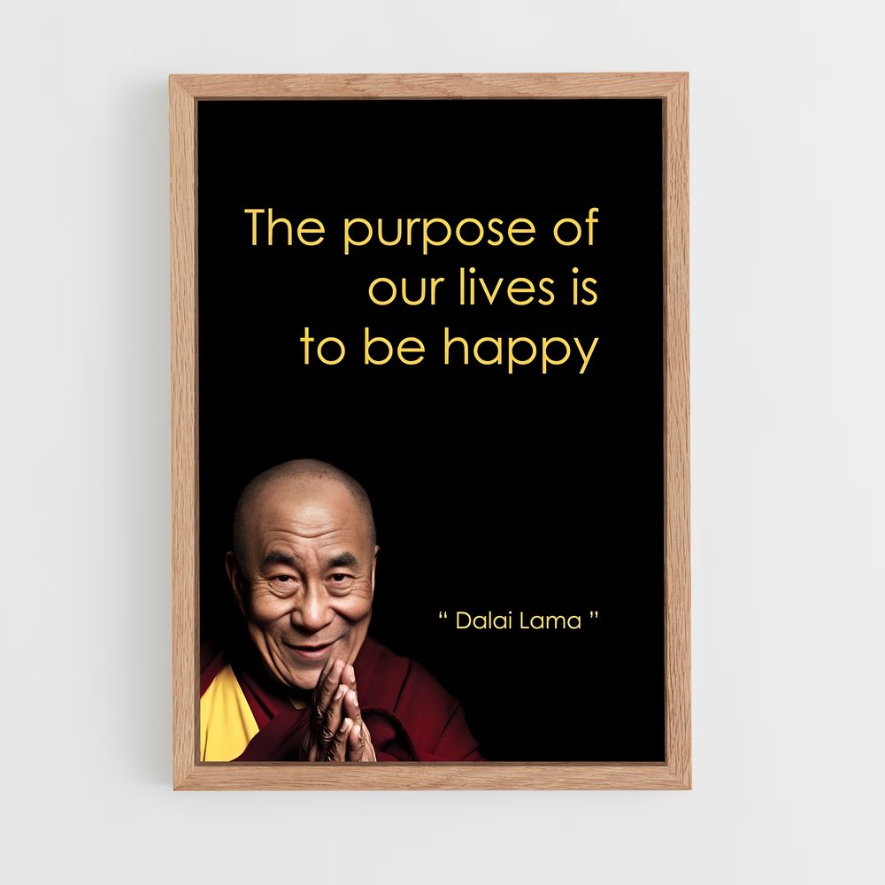 ap-dalai lama-1 cadre Bois clair