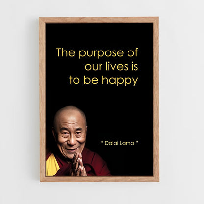ap-dalai lama-1 cadre Bois clair