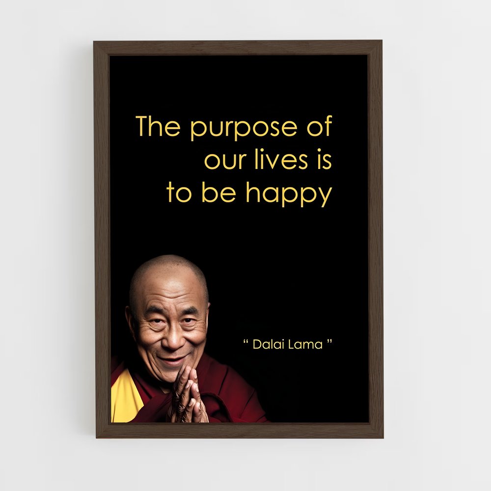 ap-dalai lama-1 cadre Bois foncé