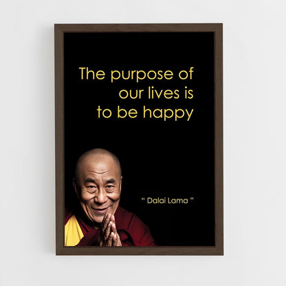 ap-dalai lama-1 cadre Bois foncé