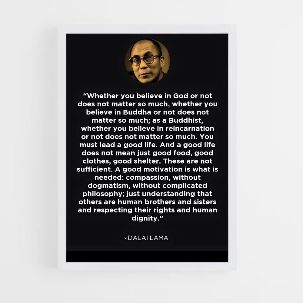ap-dalai lama-4 cadre Blanc