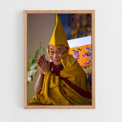 ap-dalai lama-5 cadre Bois clair