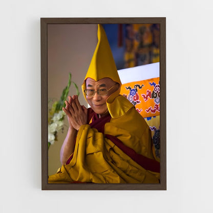 ap-dalai lama-5 cadre Bois foncé