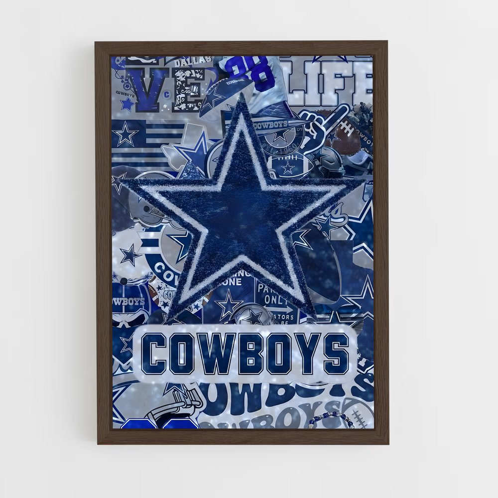 ap-dallas cowboys-1 cadre Bois foncé