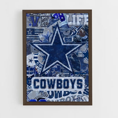 ap-dallas cowboys-1 cadre Bois foncé