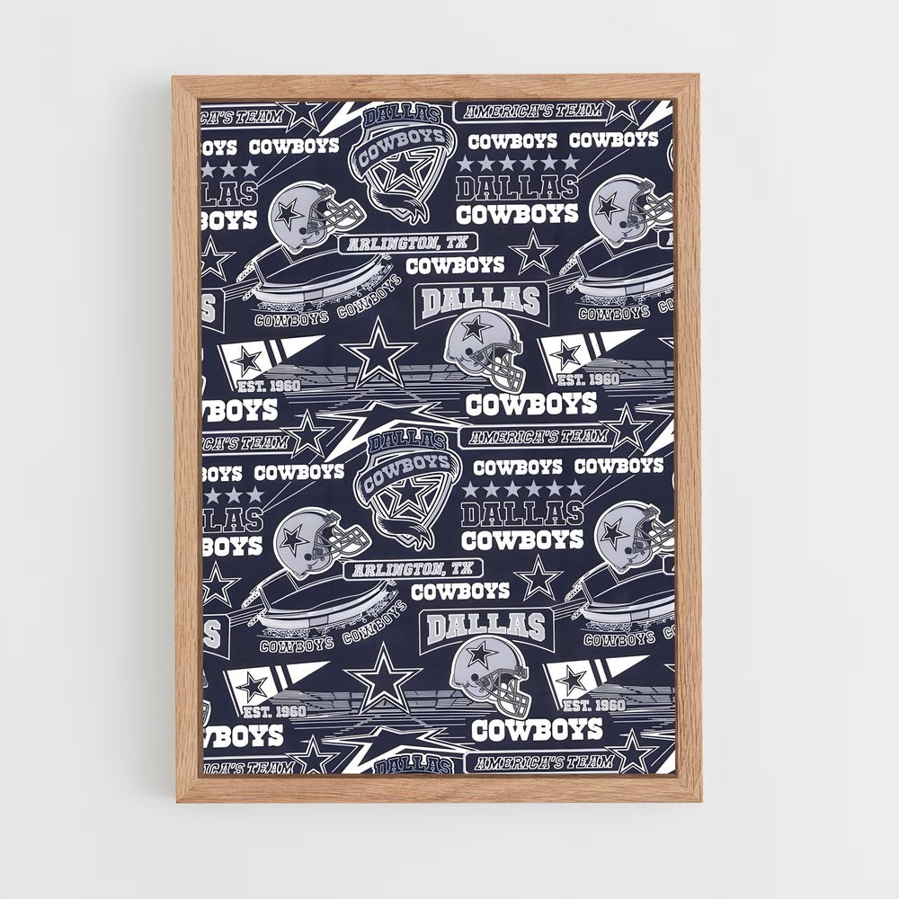 ap-dallas cowboys-4 cadre Bois clair