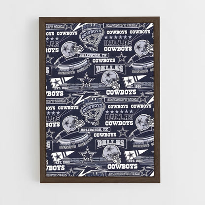ap-dallas cowboys-4 cadre Bois foncé