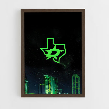 ap-dallas stars-9 cadre Bois foncé