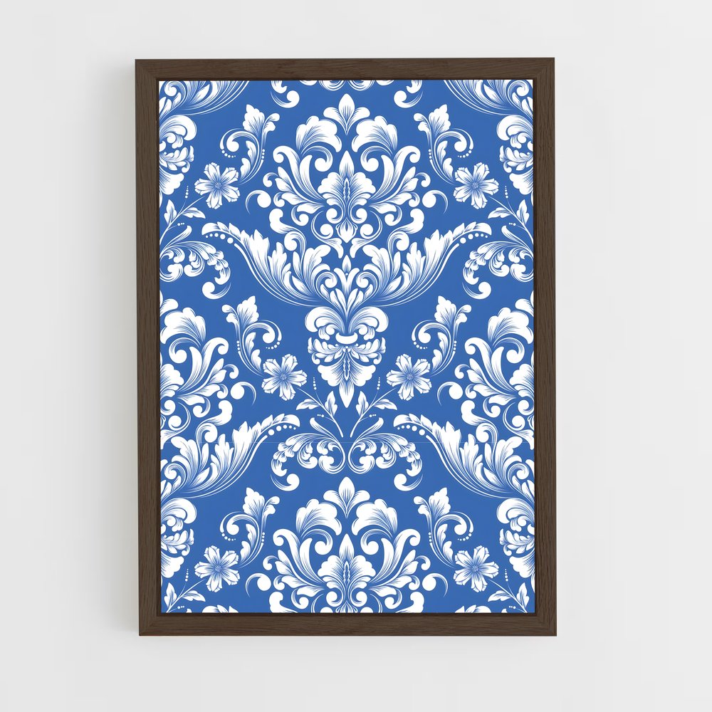 ap-damask-4 cadre Bois foncé