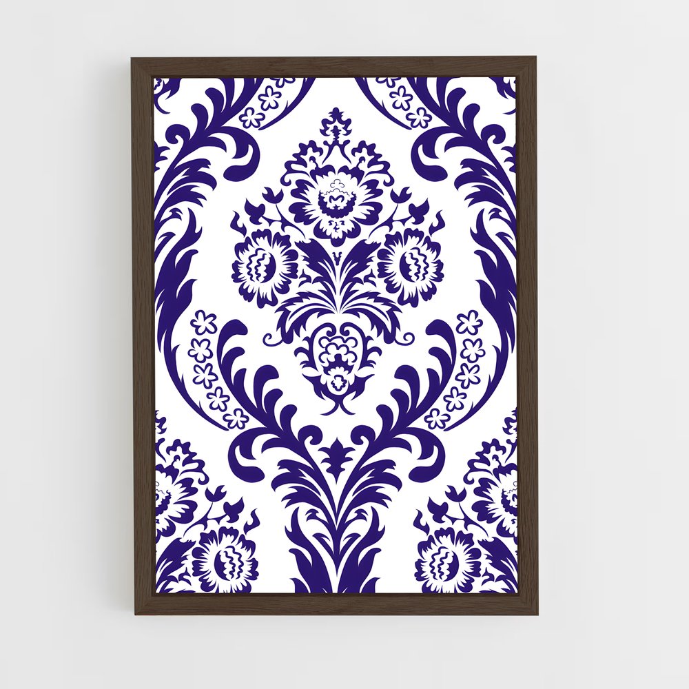 ap-damask-5 cadre Bois foncé