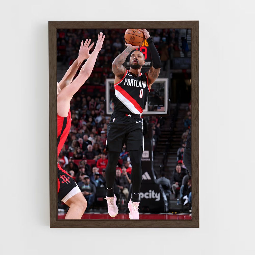 ap-damian lillard-6 cadre Bois foncé