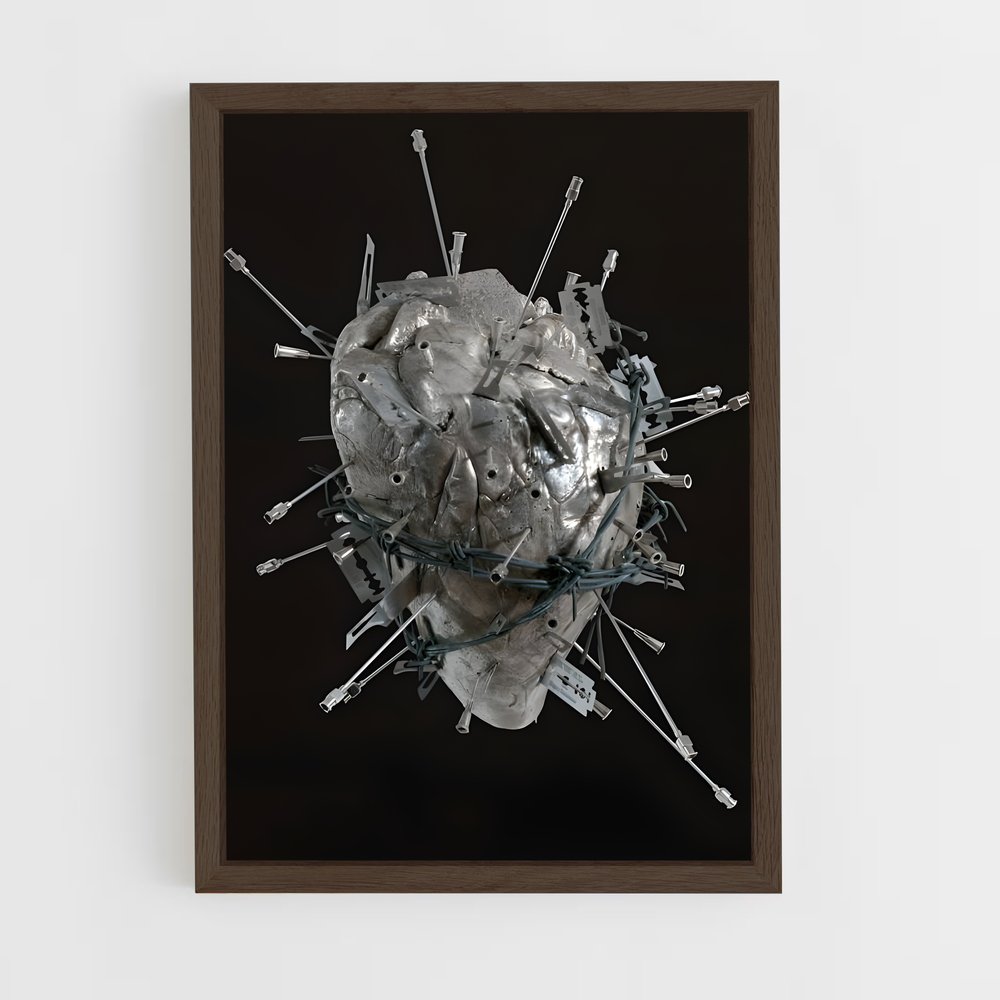 ap-damien hirst-2 cadre Bois foncé