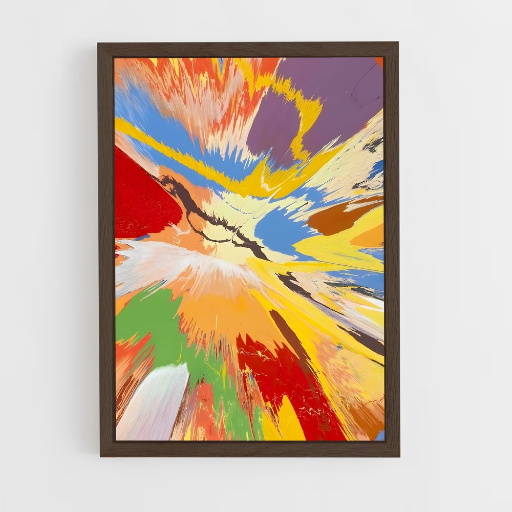 ap-damien hirst-3 cadre Bois foncé