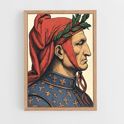 ap-dante alighieri-10 cadre Bois clair