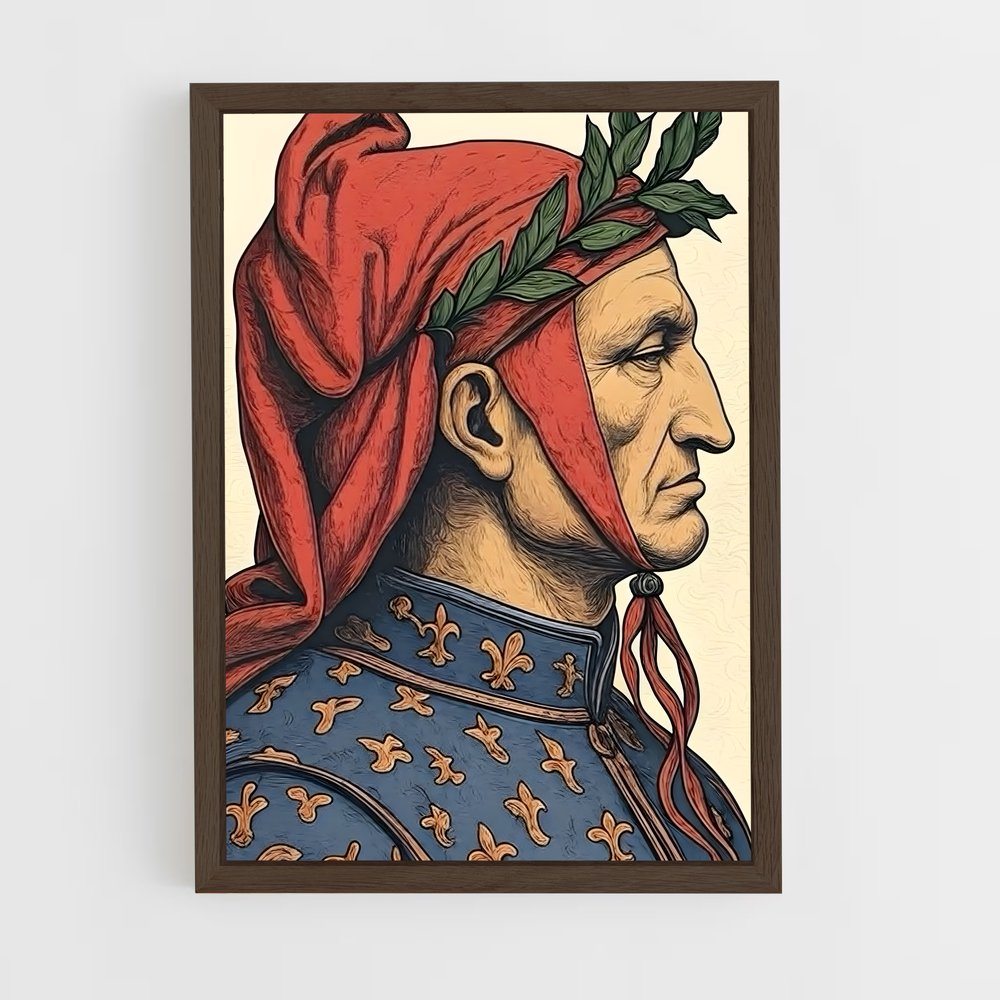 ap-dante alighieri-10 cadre Bois foncé