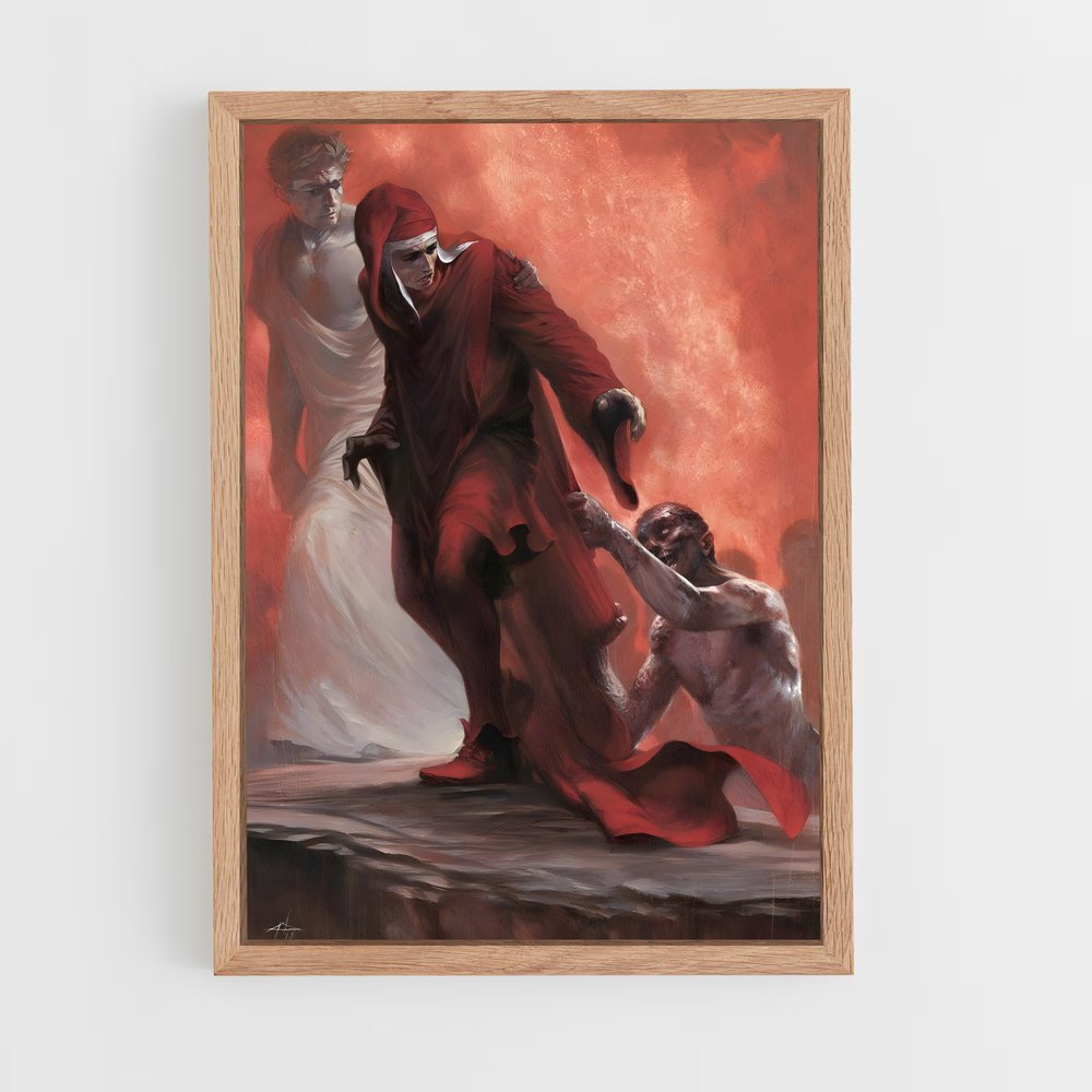 ap-dante alighieri-4 cadre Bois clair