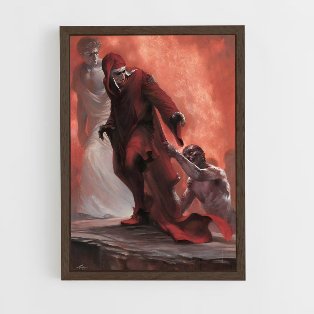 ap-dante alighieri-4 cadre Bois foncé