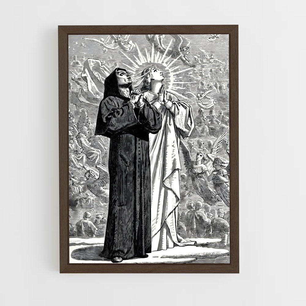 ap-dante alighieri-9 cadre Bois foncé