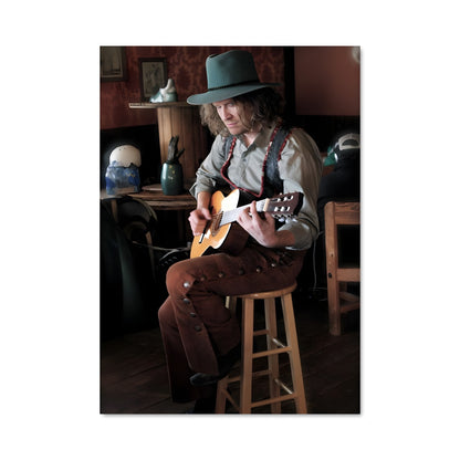 Poster Guitarist en Chapeau