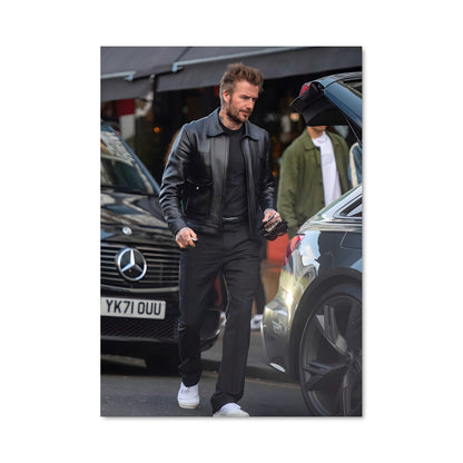 Poster Beckham en Cuir