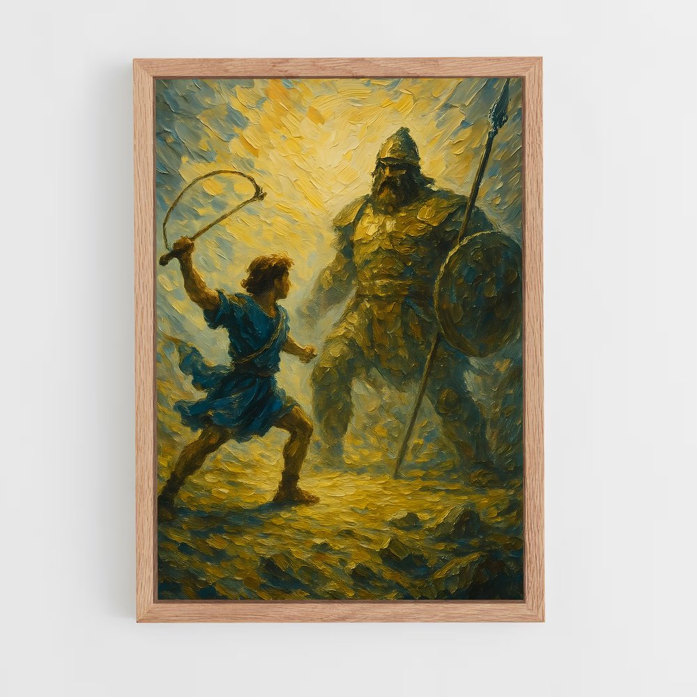 ap-david and goliath-1 cadre Bois clair