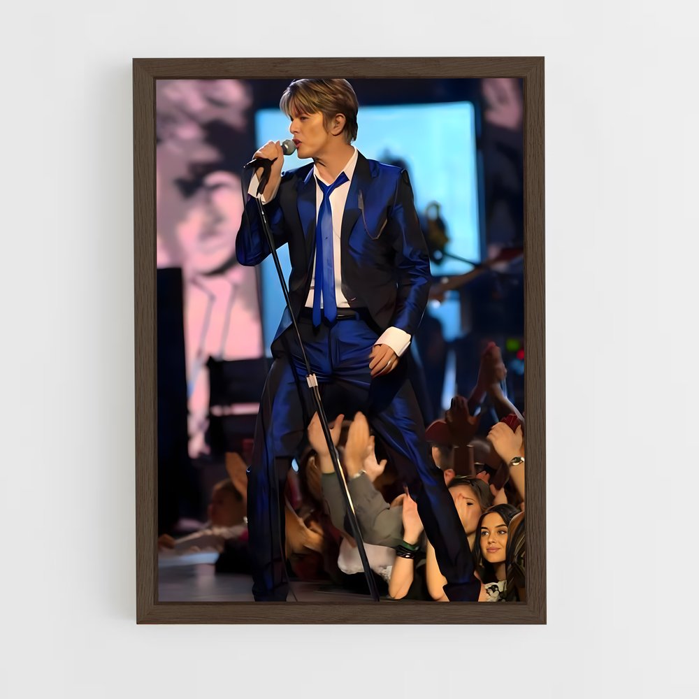ap-david bowie-8 cadre Bois foncé