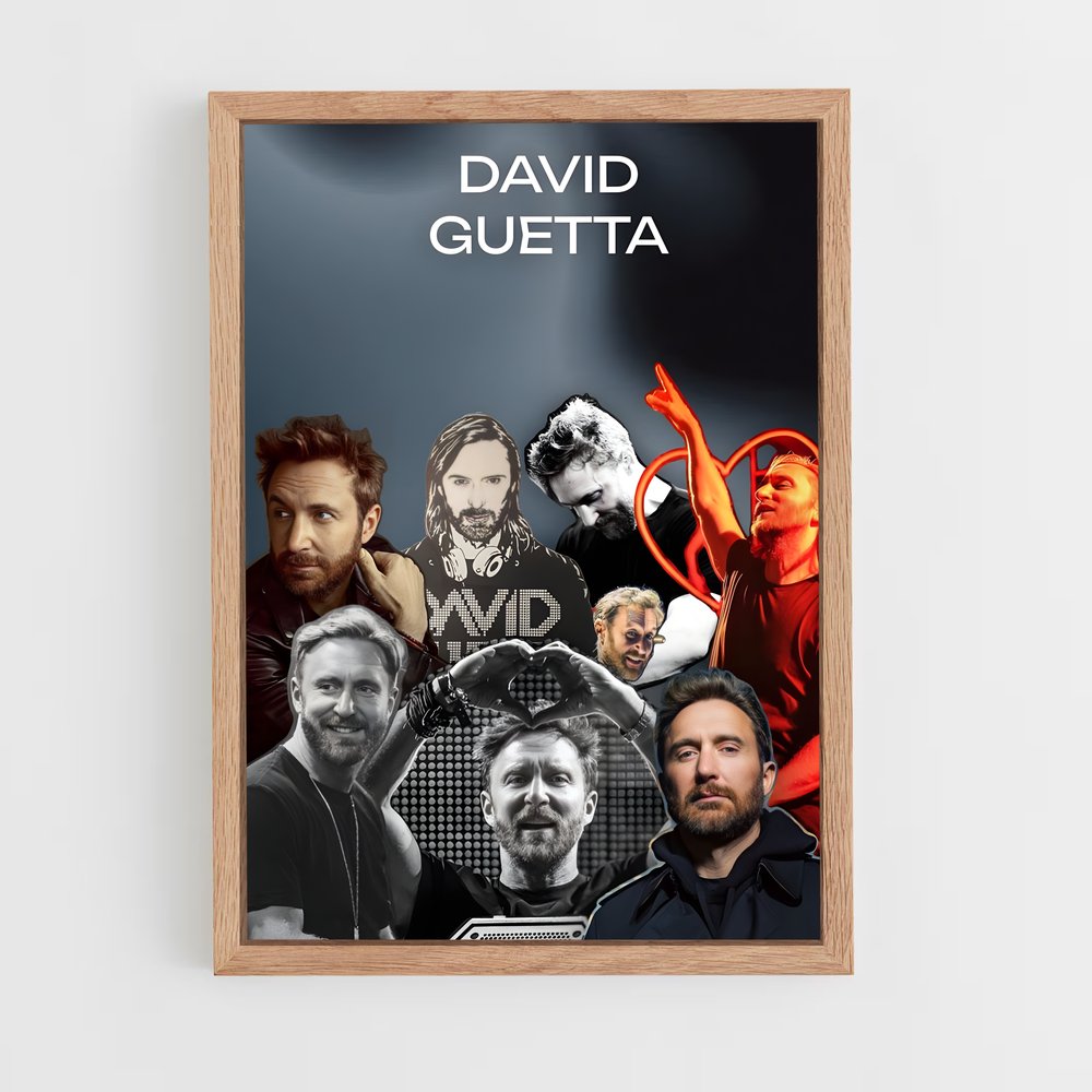 ap-david guetta-1 cadre Bois clair