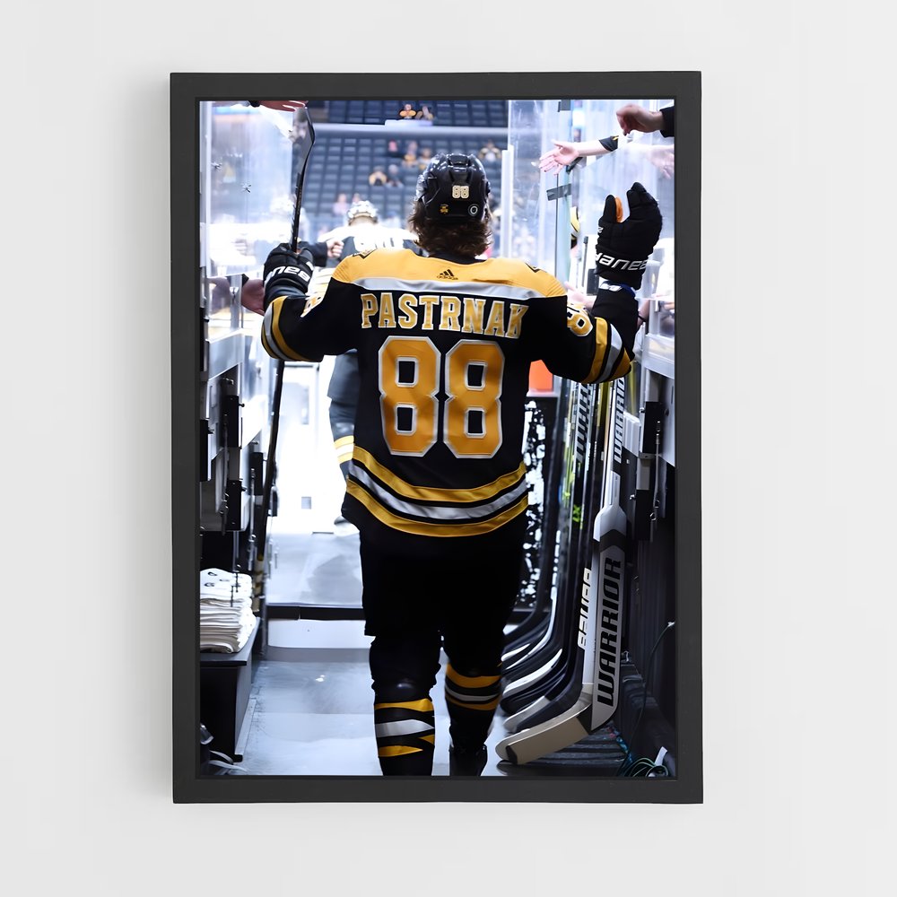 ap-david pastrnak-3 cadre Noir