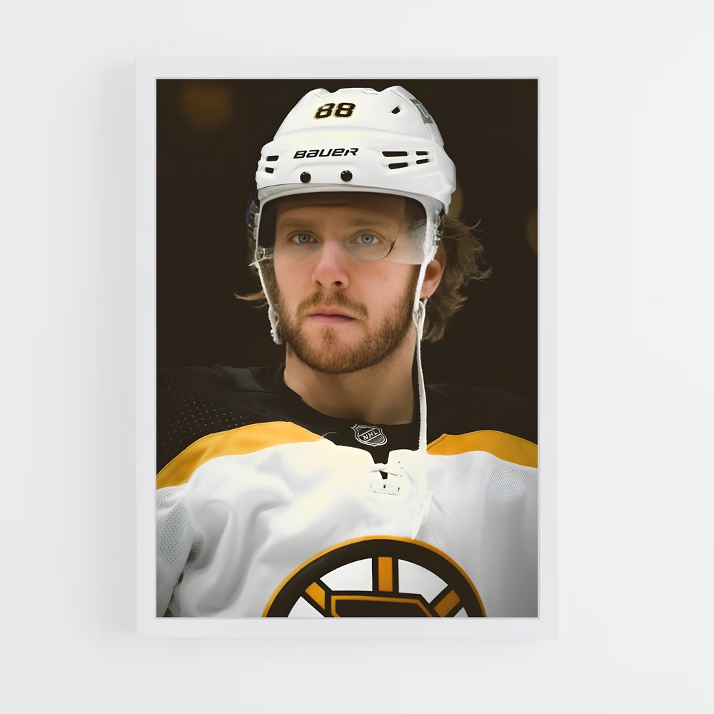 ap-david pastrnak-4 cadre Blanc