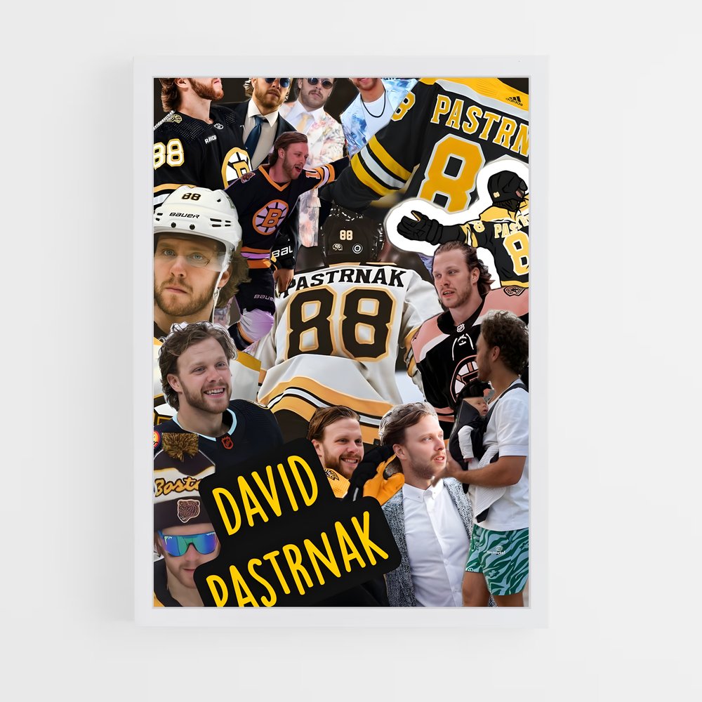 ap-david pastrnak-5 cadre Blanc