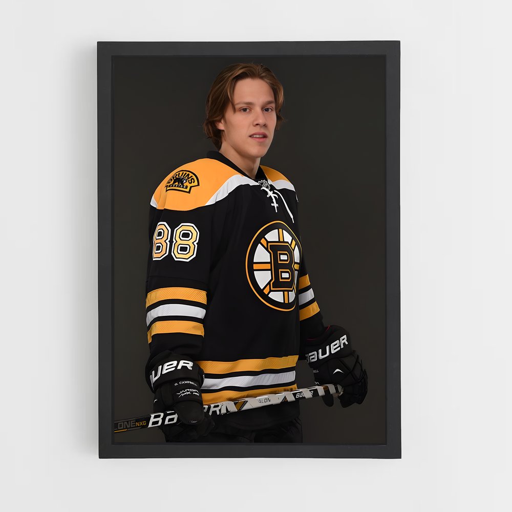 ap-david pastrnak-6 cadre Noir