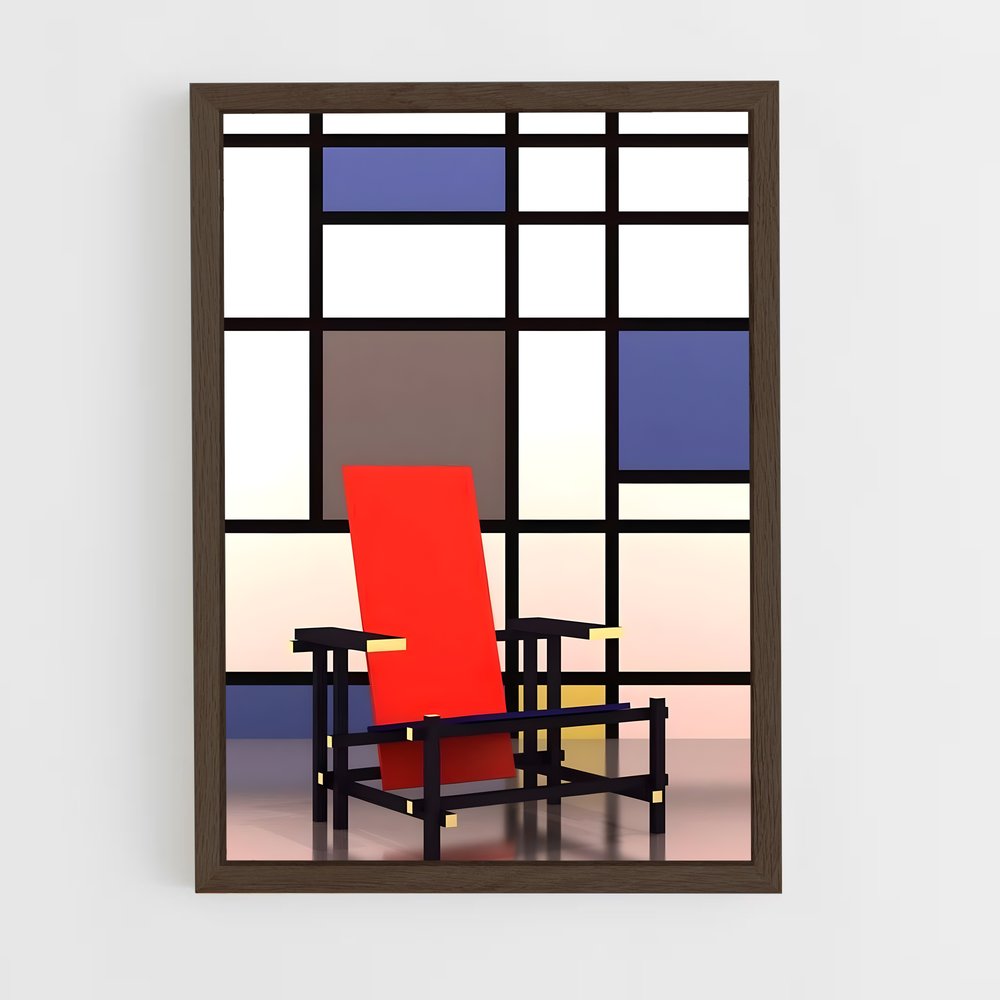 ap-de stijl-1 cadre Bois foncé