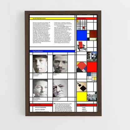 ap-de stijl-5 cadre Bois foncé