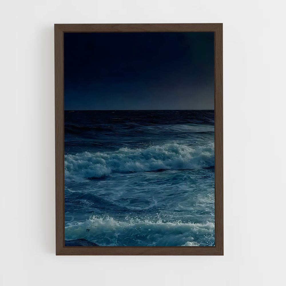 ap-deep blue-11 cadre Bois foncé