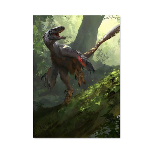 Poster Dans la Jungle des Dinosaurs