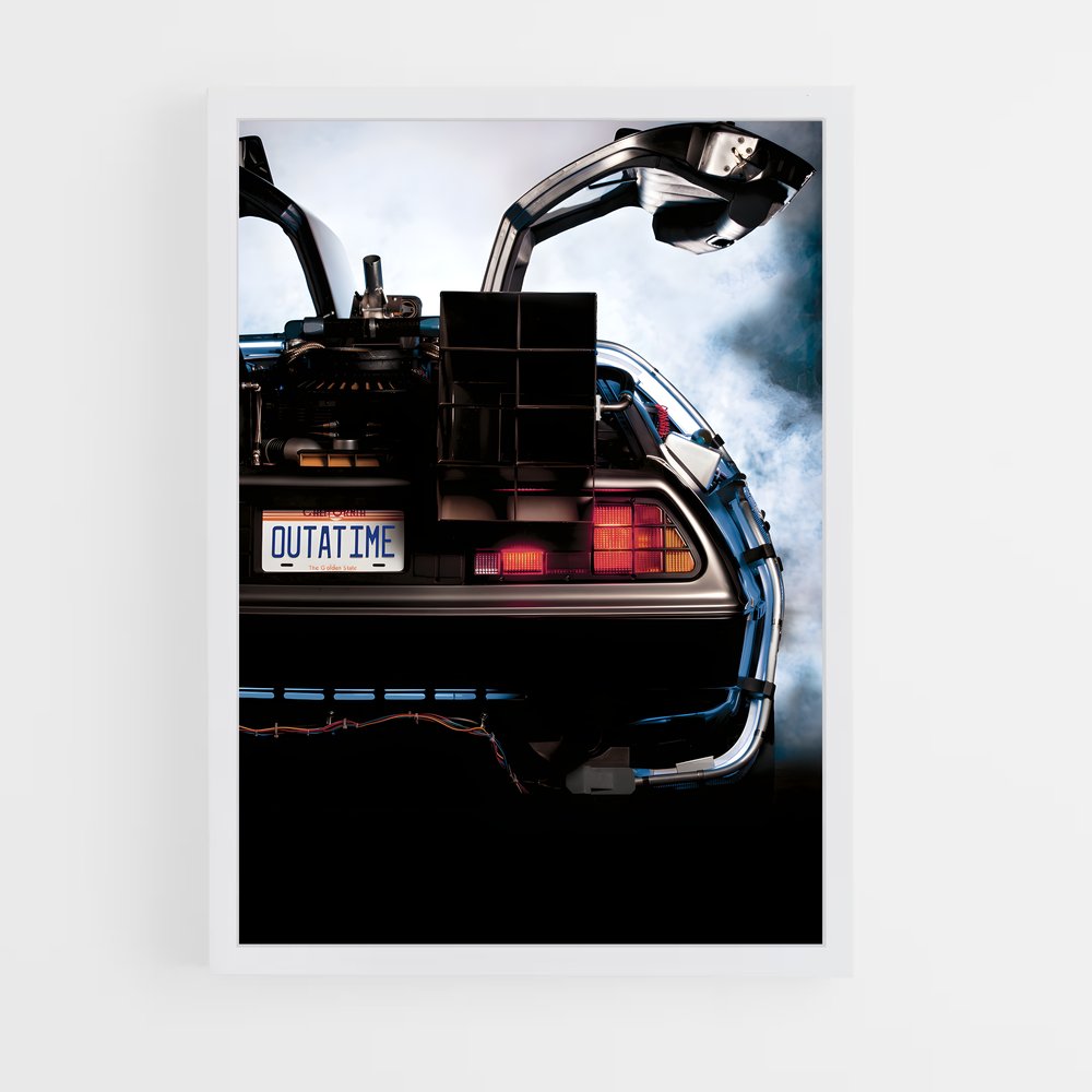 ap-delorean time machine-4 cadre Blanc