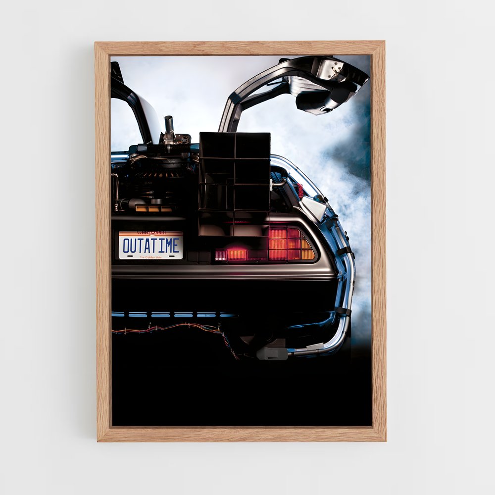 ap-delorean time machine-4 cadre Bois clair