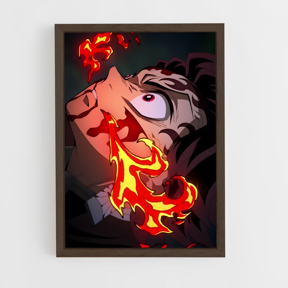 ap-demon slayer-10 cadre Bois foncé