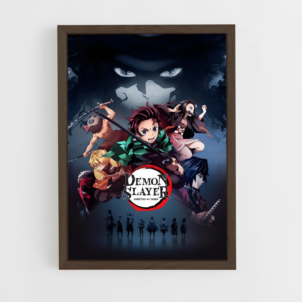 ap-demon slayer-12 cadre Bois foncé