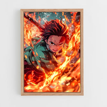 ap-demon slayer-3 cadre Bois clair