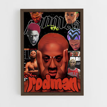 ap-dennis rodman-10 cadre Bois foncé