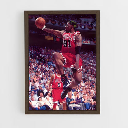 ap-dennis rodman-12 cadre Bois foncé